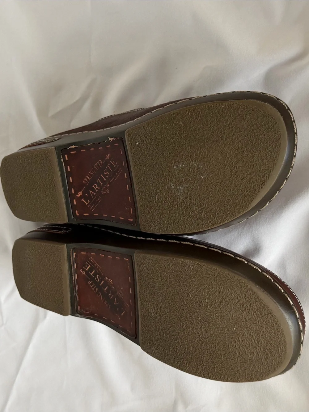 L'ARTISTE Chino b Leather Mule Clogs size 39